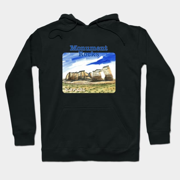 Monument Rocks, Kansas Hoodie by MMcBuck